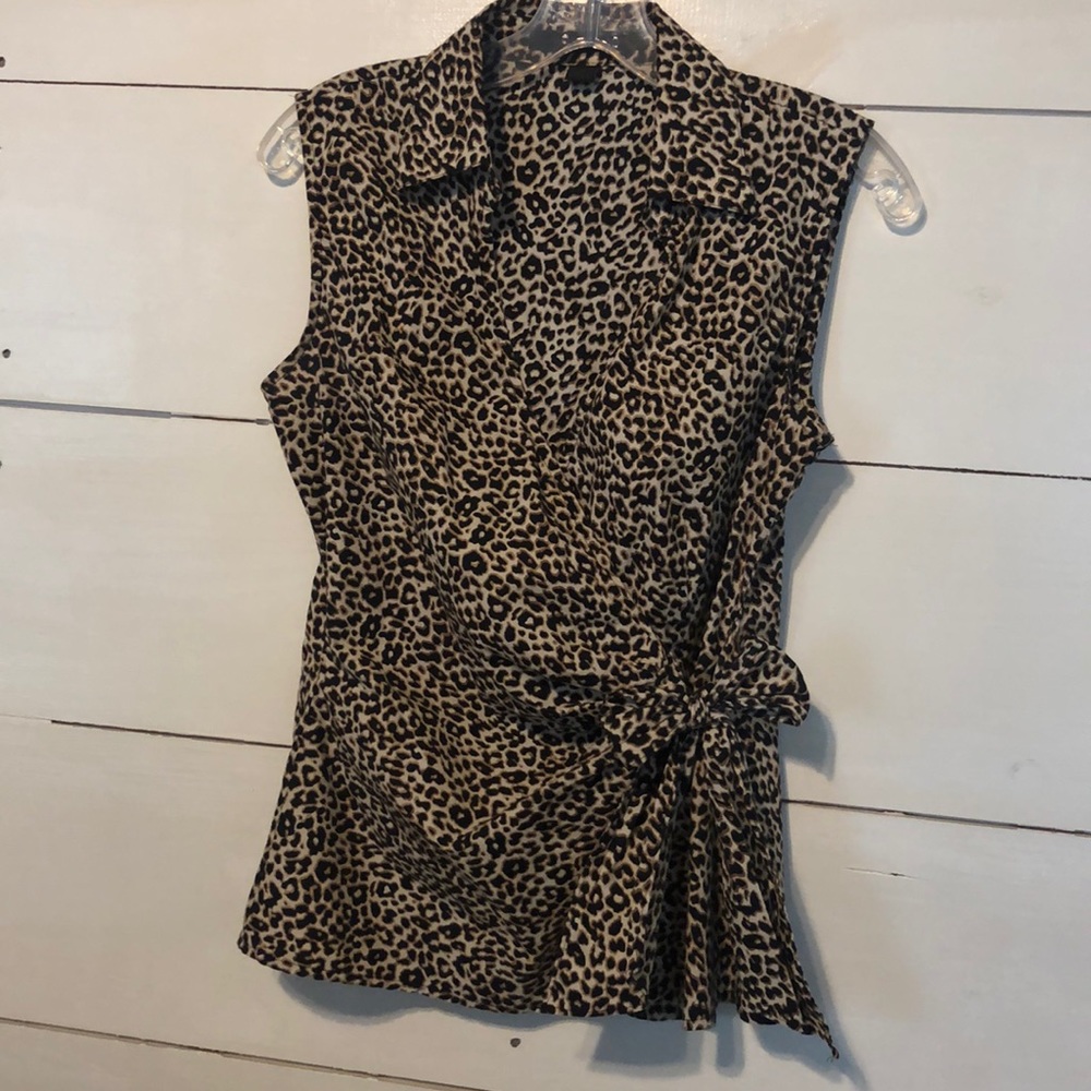 Wrap Leopard print blouse by Express Design Studio